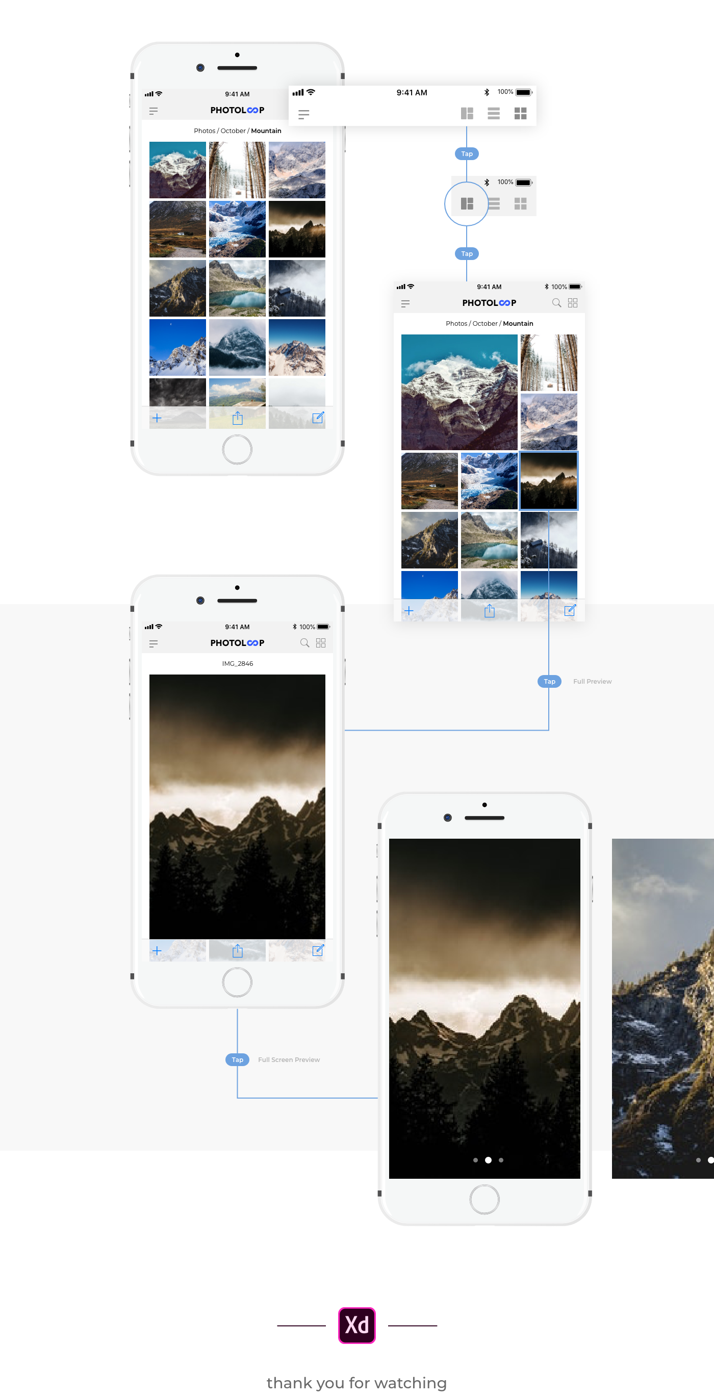 UI ux app photos browser gallery xD xddailychallenge