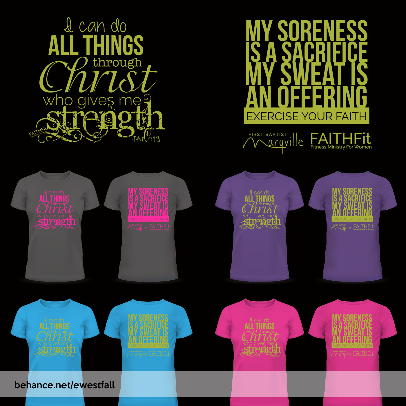 Philippians 4:13 T-Shirt for FAITHFit on Behance