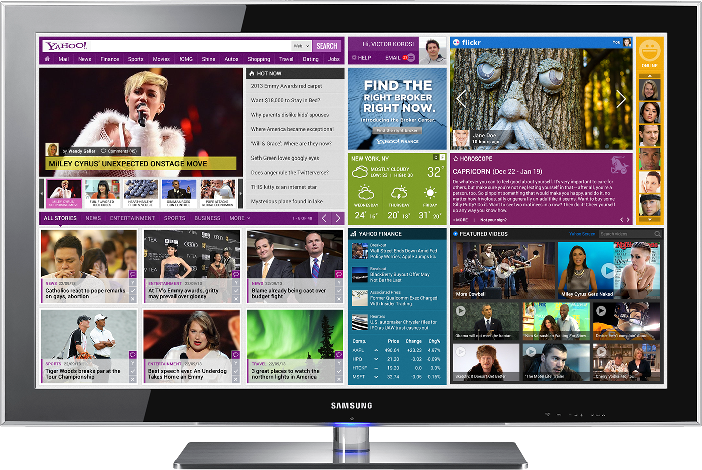 Yahoo Homepage Full Screen Homepage
