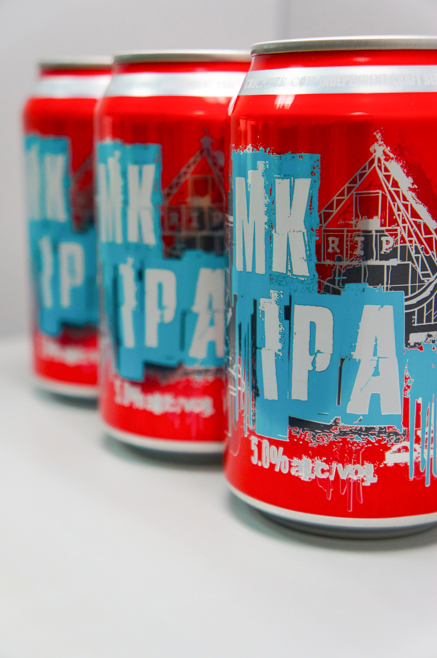 craft beer craft ale Can Design print skyline milton keynes concrete cow ale lager beverage can