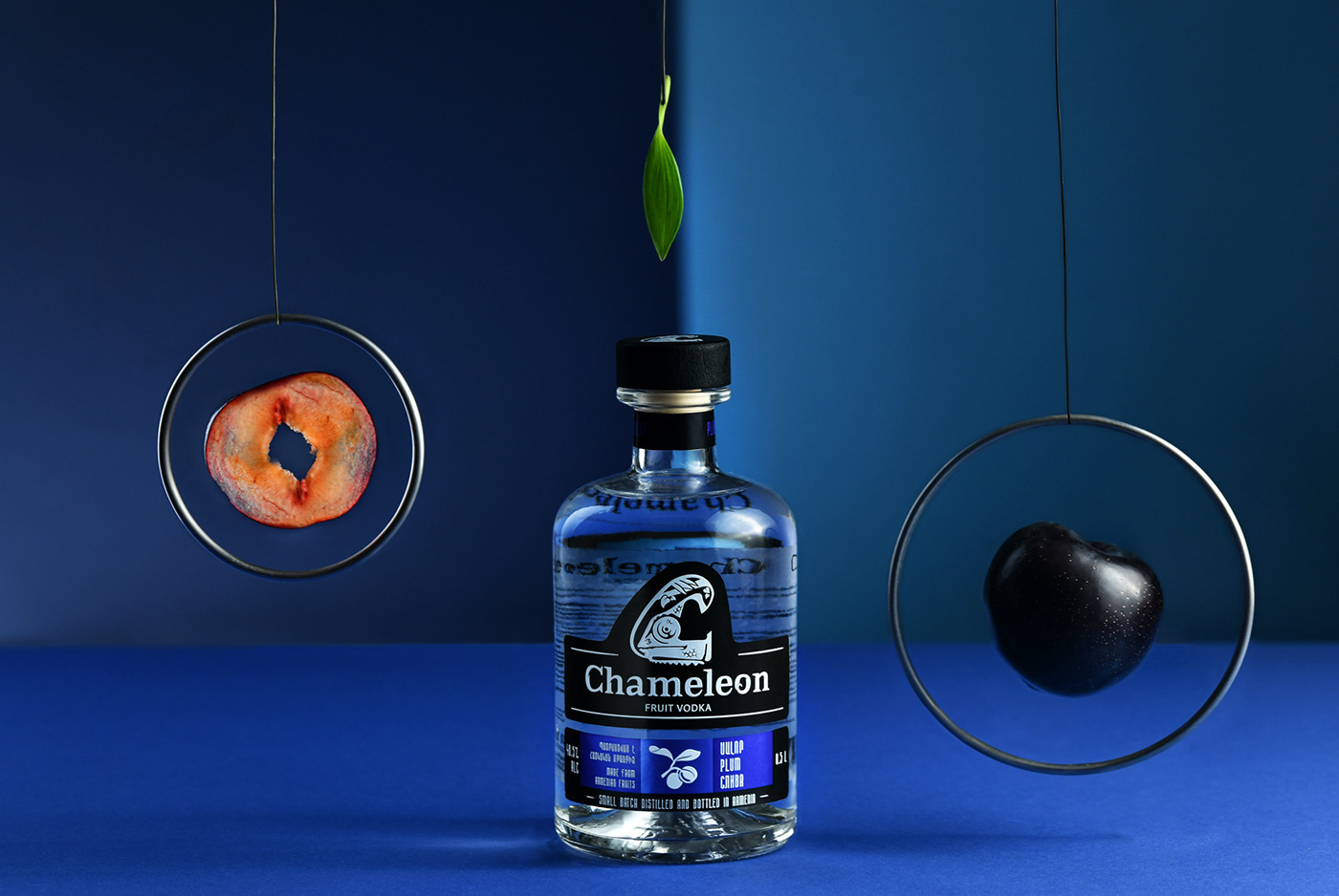 graphic design  branding  Packaging logo chameleon Fruit Vodka bottle ILLUSTRATION  MARog