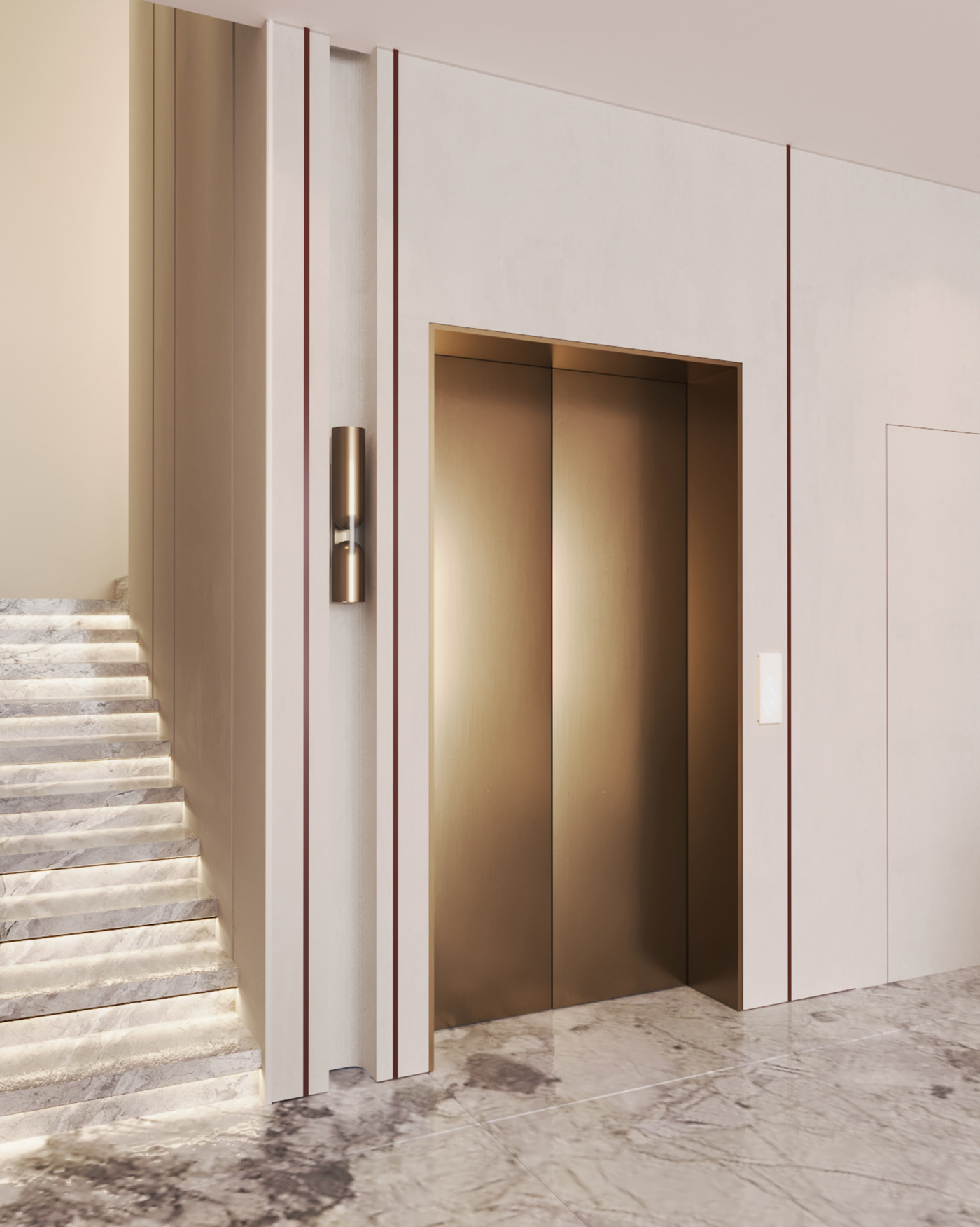 interior design  architecture modern 3D vray company reception luxury waiting area visualization