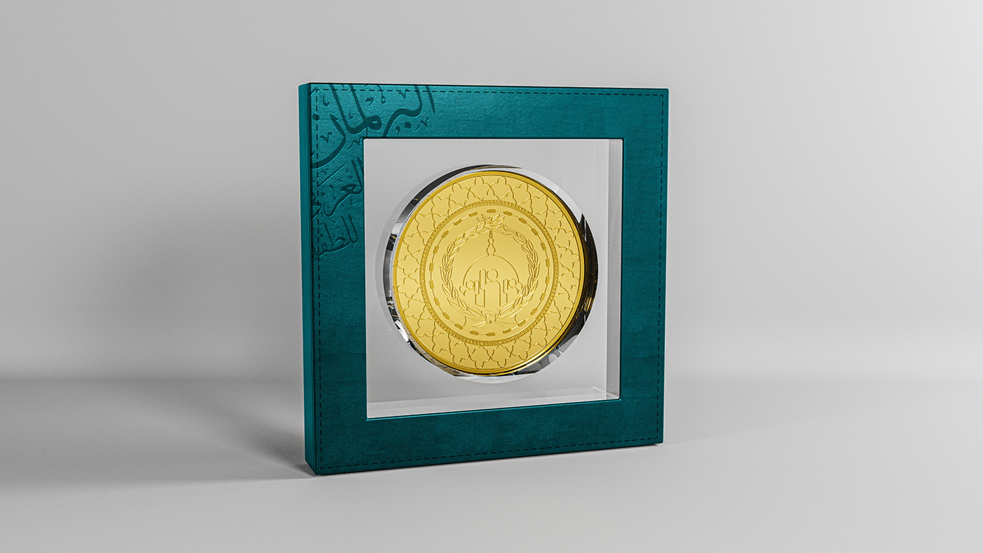 Medal gold 3D architecture