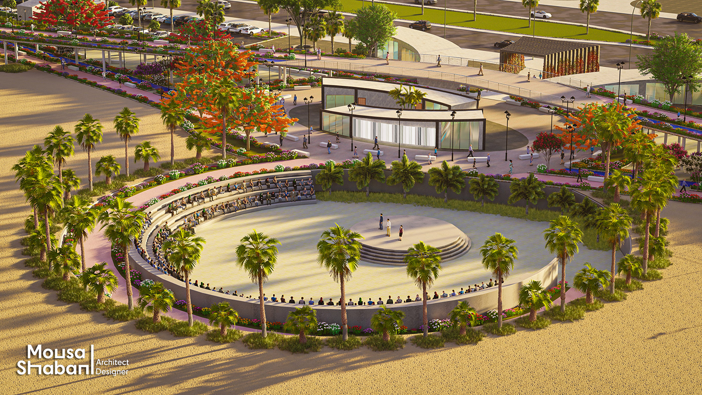 3d modeling beach walkway revit lumion Urban Design Landscape architecture visualization exterior