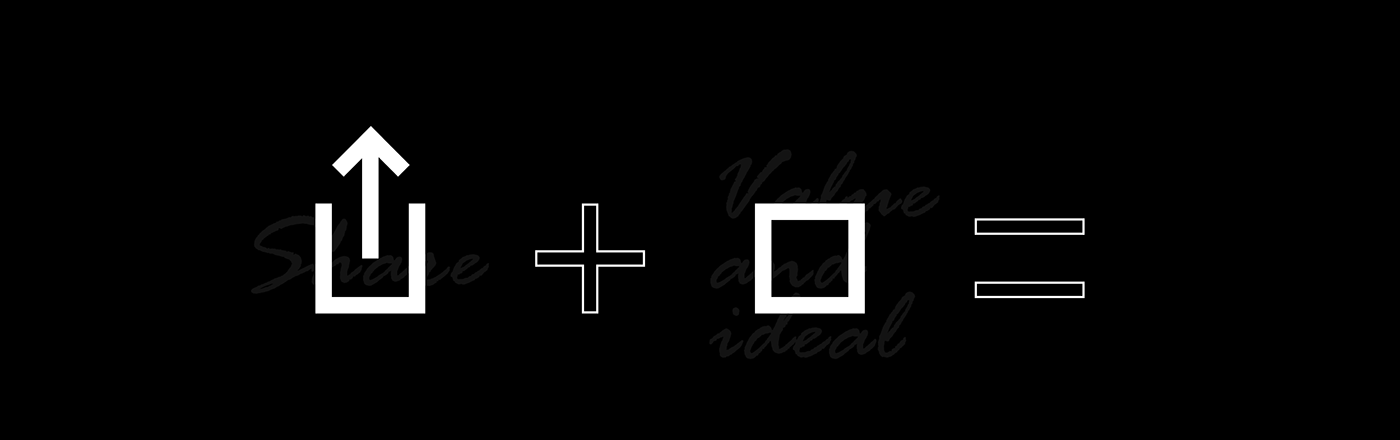 share logo identity branding  black square minimal