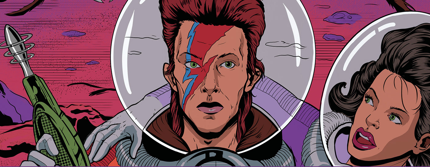 Bowie comics davidbowie debujo Estampa mars spaceoddity spiders tshirt tshirtdesign