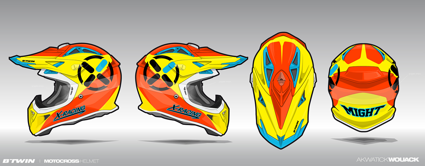 Motocross Helmet graphic design prototype