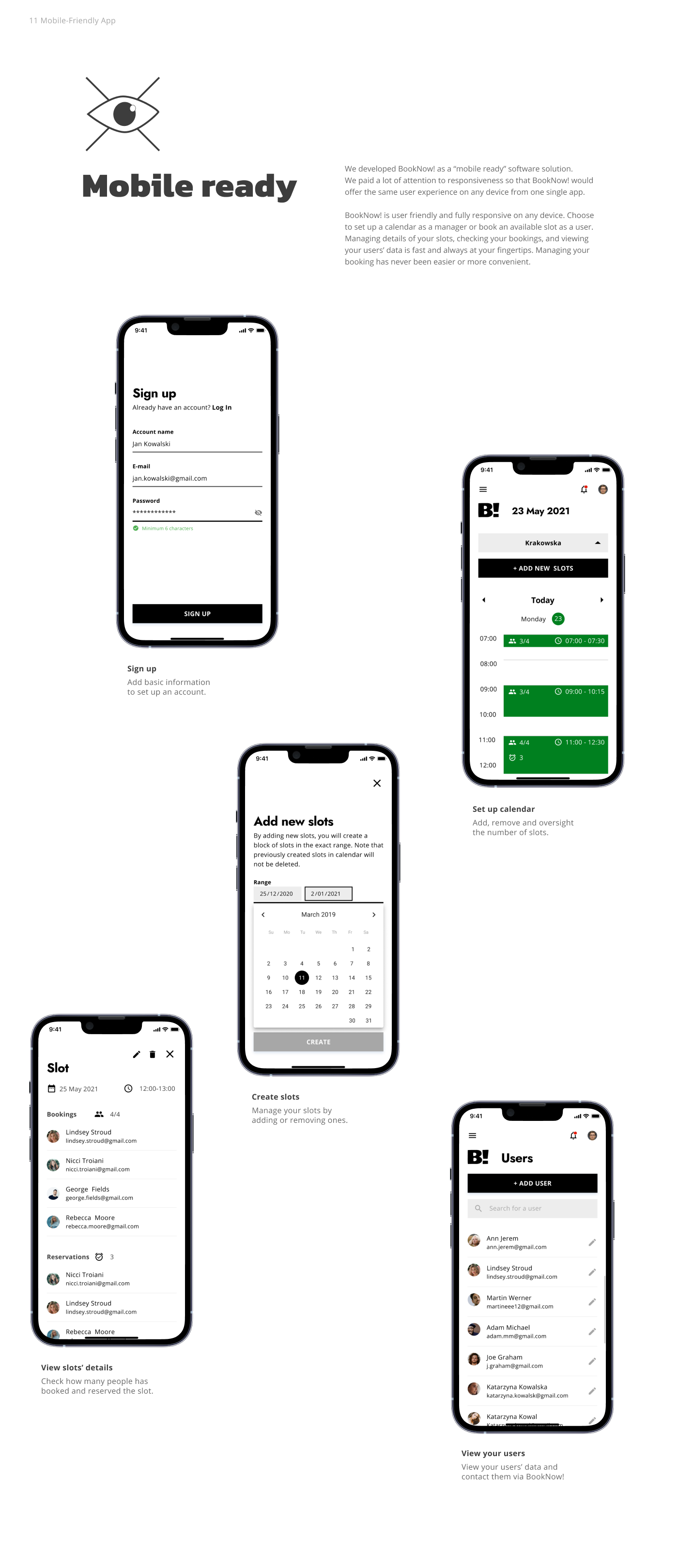 Application Design booking app branding  calendar ILLUSTRATION  landing page Mobile app Responsive UI/UX Web Design 