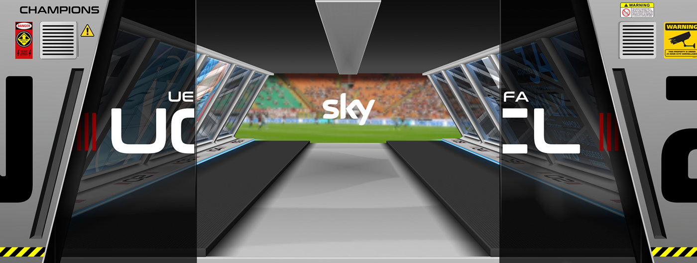 uefa champions league VizRt AR augmented reality SKY sky sport UCL 3D