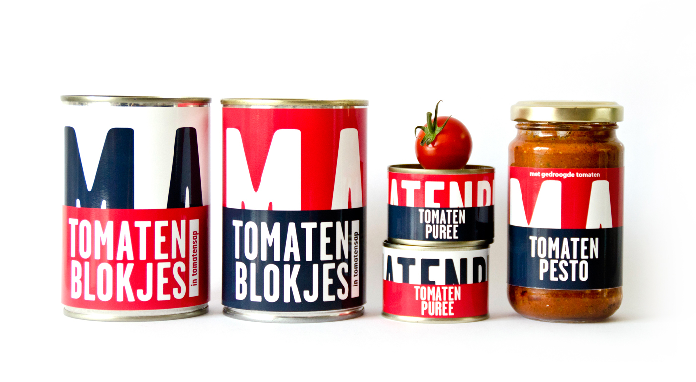 Tomato Packaging puree modern minimal design