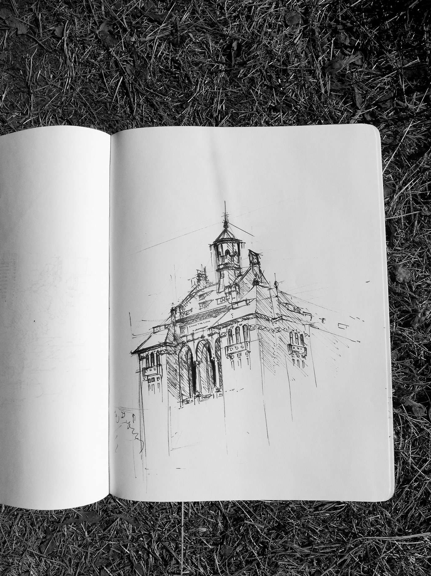 sketches drawings architectural ink black and white constanta romania samuel kostecki