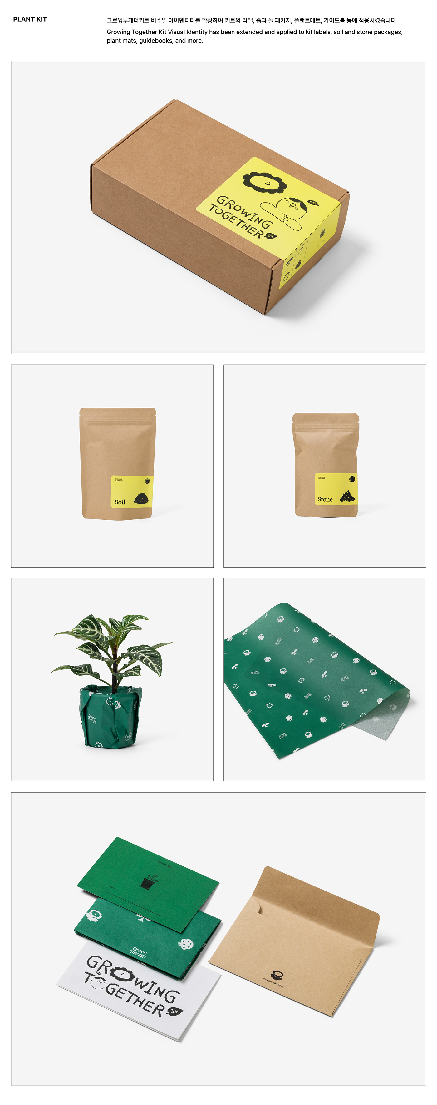 growing Identity Design ILLUSTRATION  kit Kit Design kit identity Plant plant kit together visual identity