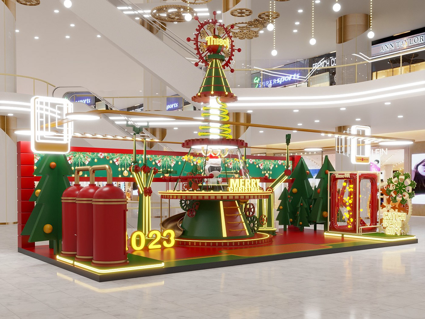 Christmas decormall decor mall factory 3D Stage