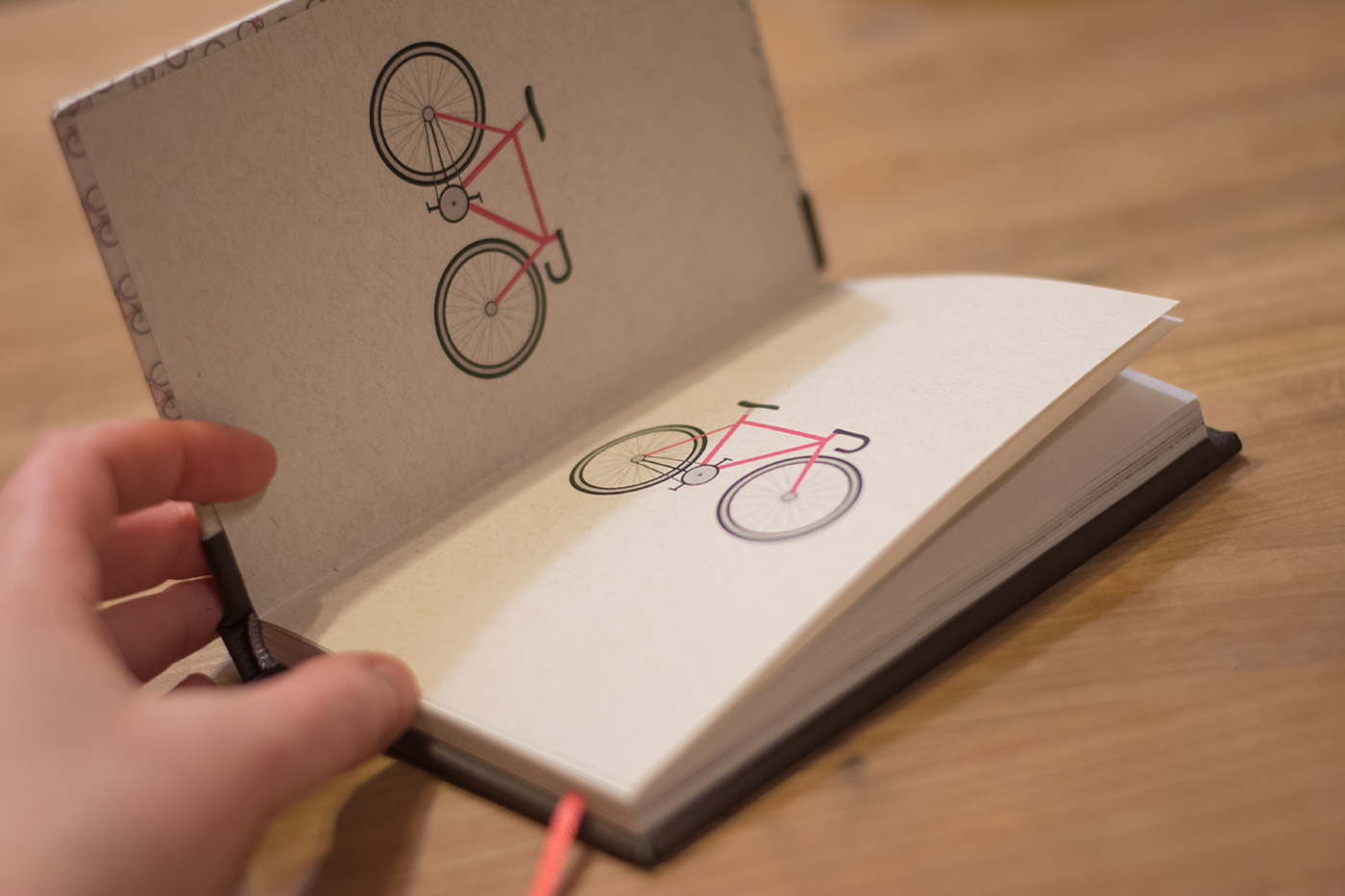 book Bicycle Bookbinding craft handmade gift Editing 