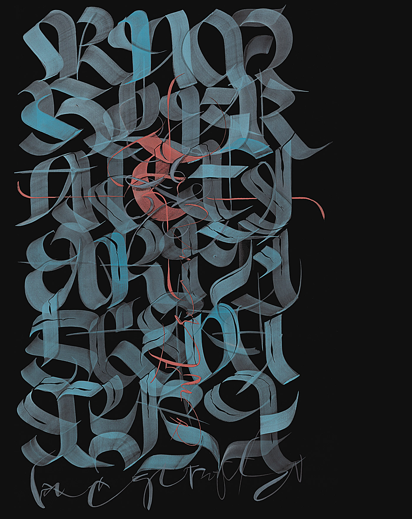 Calligraplhy Blackletter gestural brush DUCTUS #calligraphymasters