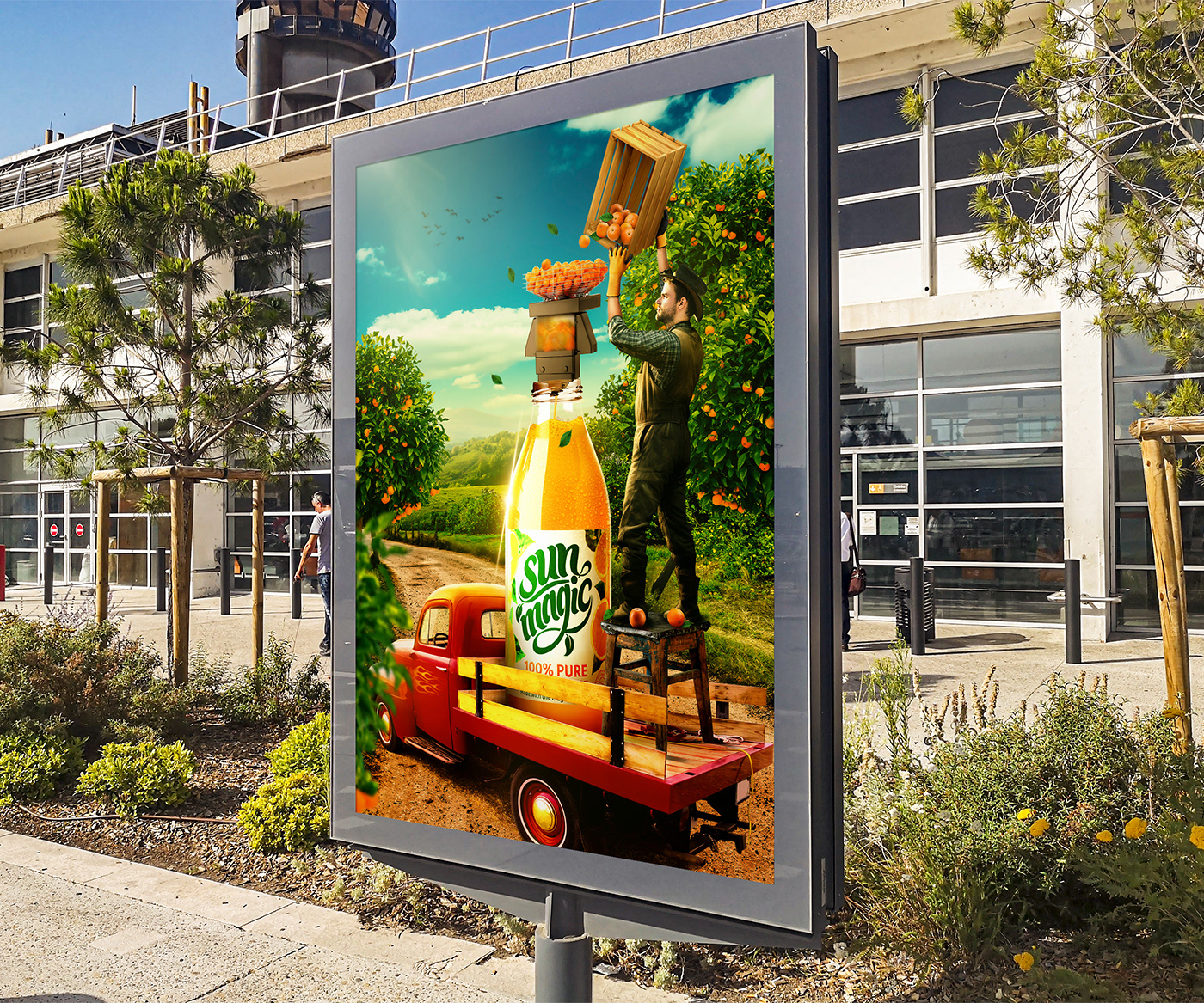 Social media post Advertising  Digital Art  concept artwork Orange Juice ads poster photomanipulation photoshop design