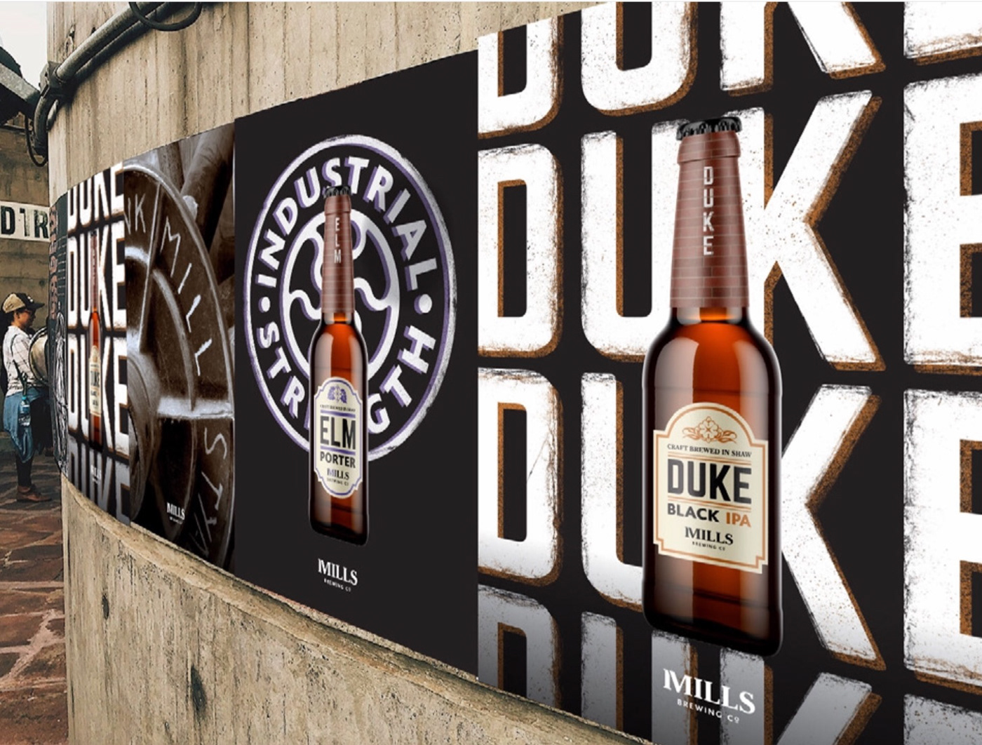 beer craft ale drink student branding  roman industrial strong Larger beer mat Poster Design Packaging