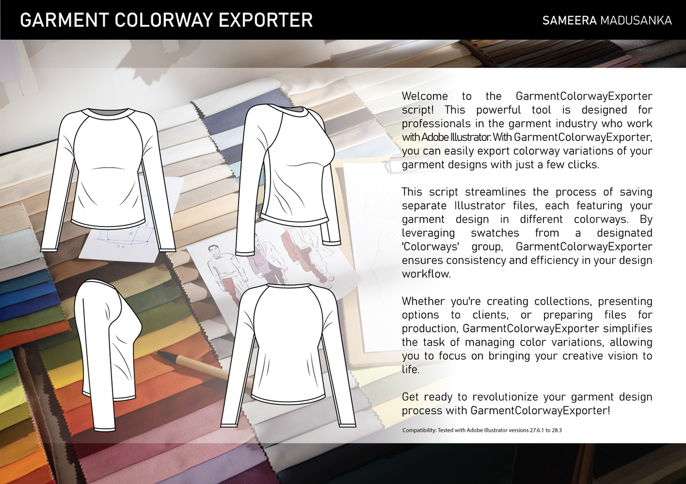 Script fashion design Clothing apparel ILLUSTRATION  colorways
