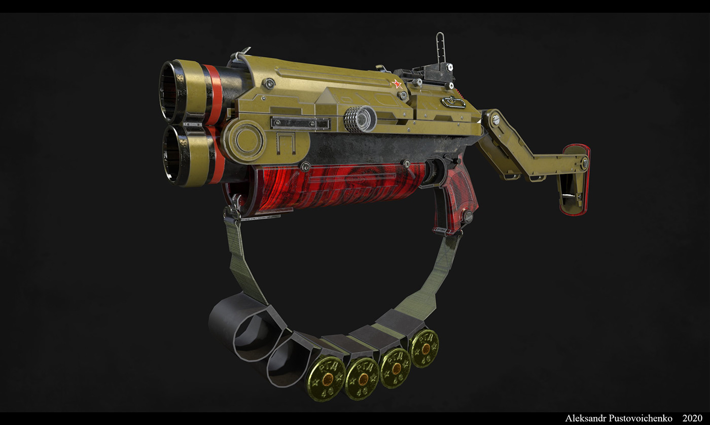concept art digital 3d environments fantasy Game Art guns ILLUSTRATION  traditional 3d weapons