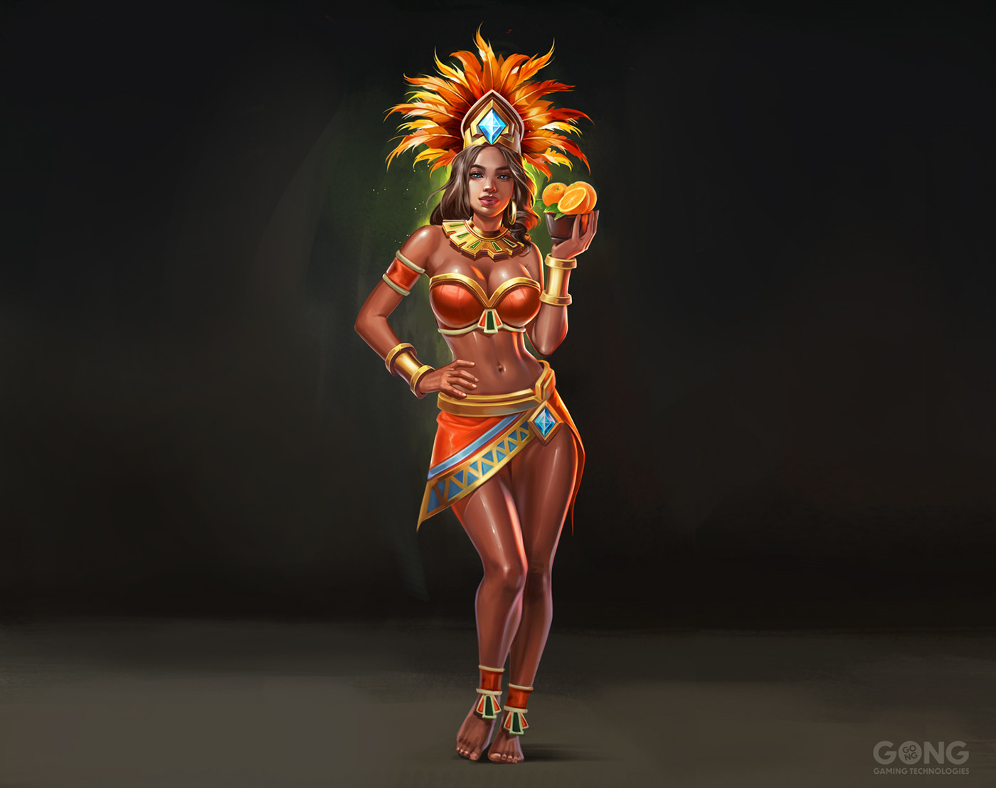 2D art Character Character design  Digital Art  Drawing  Game Art indiana jones Montezuma neptune portrait