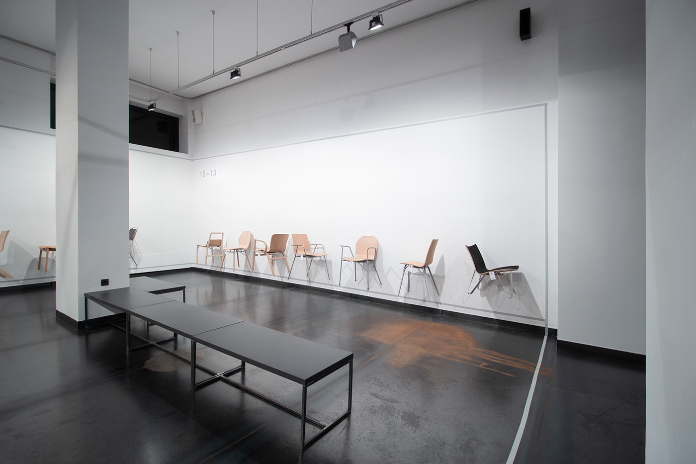 Exhibition industrial mome IO LINE AND ROUND furniture design chair experimental steel floating chairs