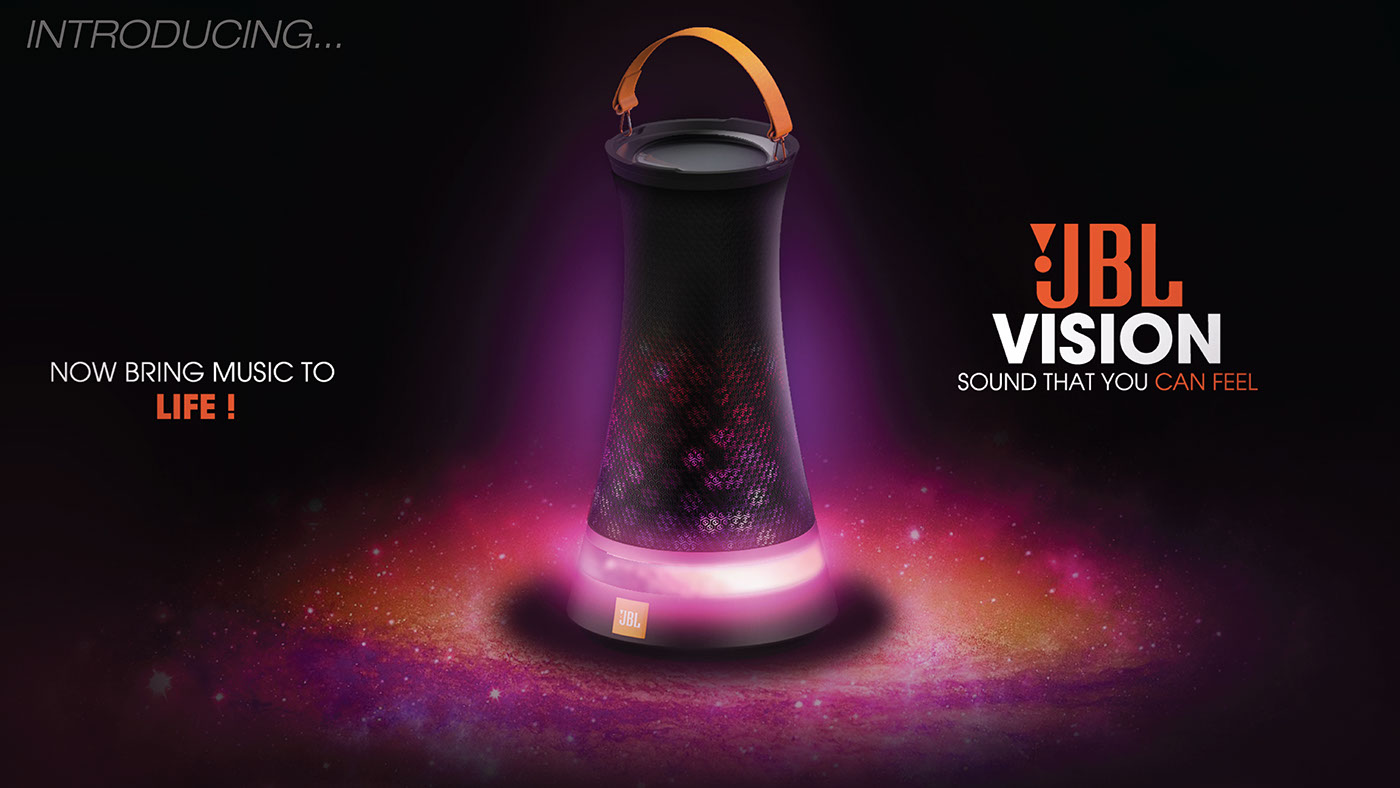 jbl music projections product design  industrial design  Sound Design  Harman protable design light