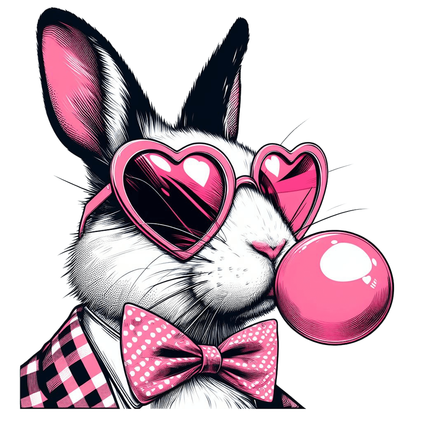 Pop Art easter bunny graphics clipart sublimation Transparent png warhol easter rabbit Pop Art Bunny svg files for cricut