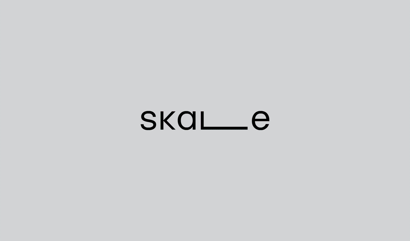skale Space  commercial brand design minimalist logo bw studioakronim