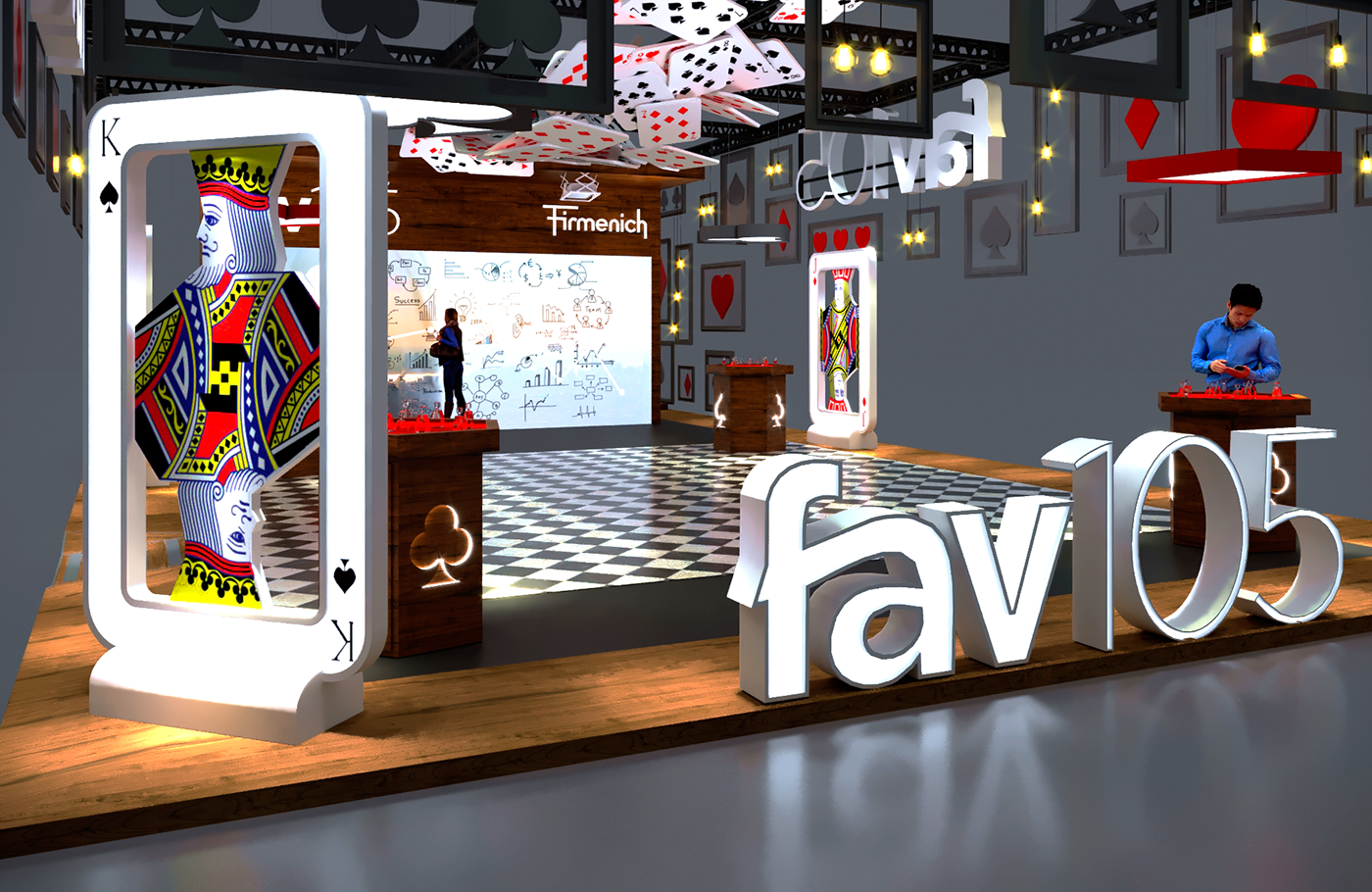 Render Exhibition  design Stand booth feira expo