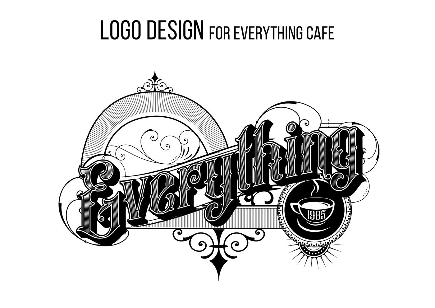 Logo design of Everything Cafe.