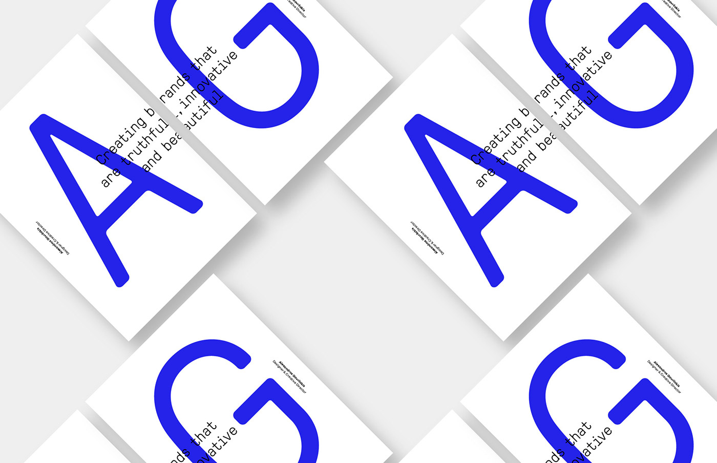 brand identity designer typography   Alexandros Gavrilakis AG Design blue bold