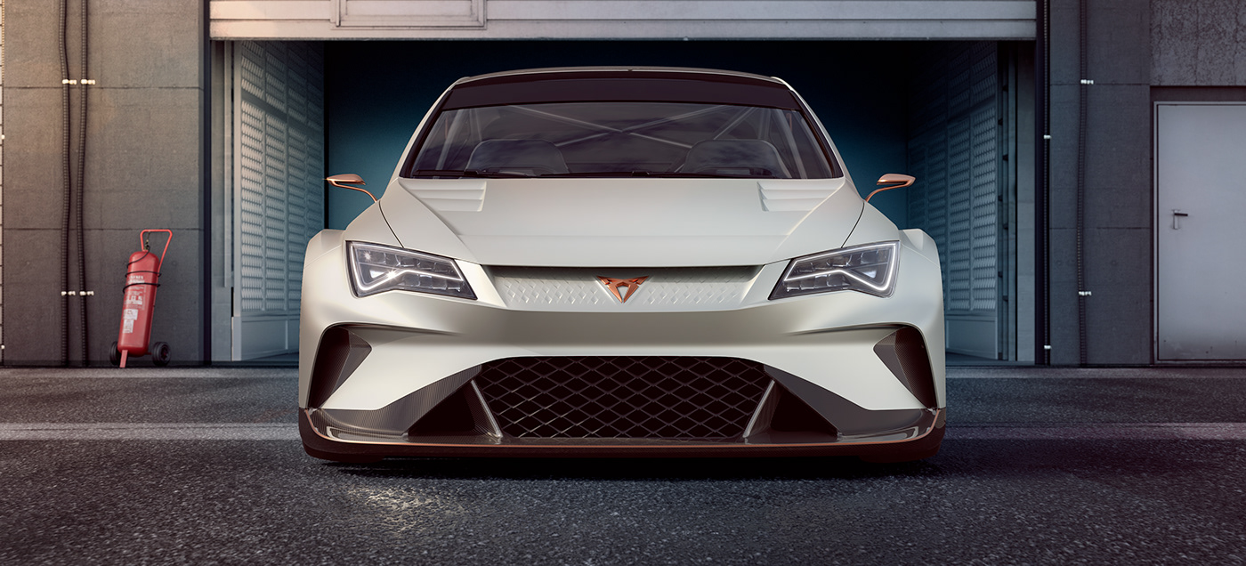 cupra e-racer automotive   Creativity CGI enviroment postproduction Cars c4d arnold