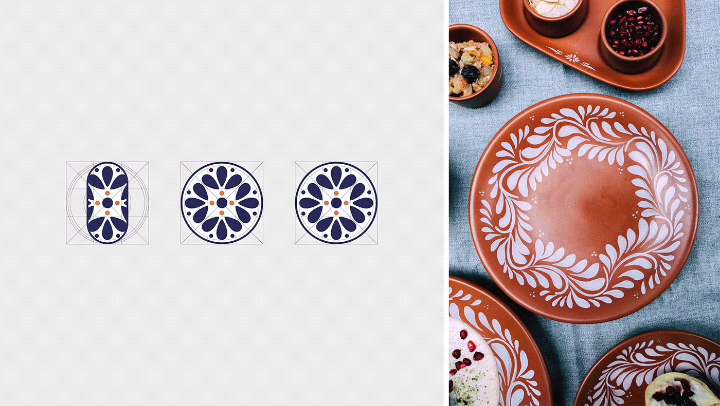 plates mexico logo restaurant foil identity graphic design branding  talavera