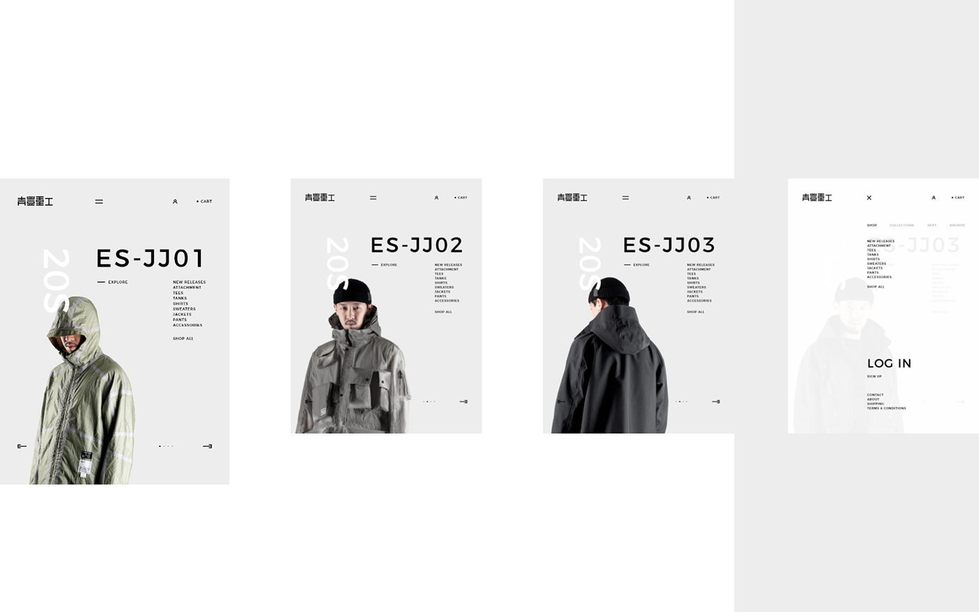 clean e-commerce Fashion  guerrilla minimalistic store Web Design  Website