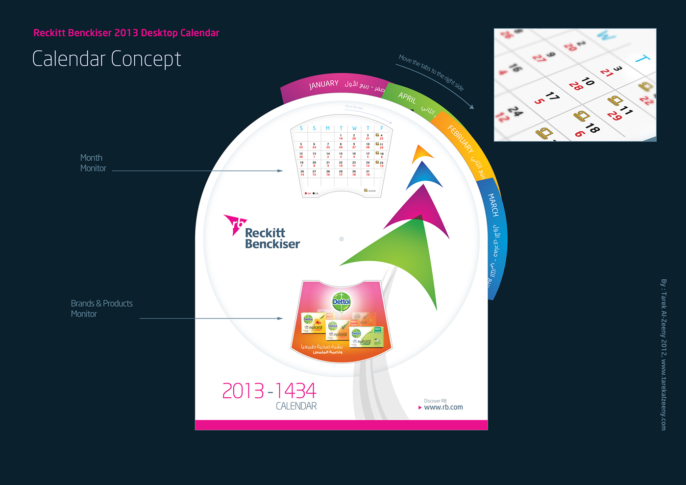 Reckitt Benckiser 2013 desktop calendar tarek alzeeny
