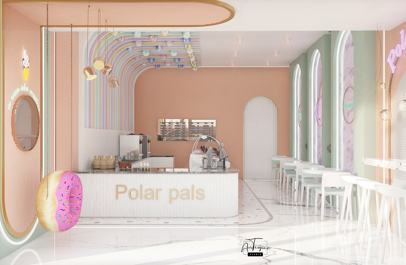 cafe Coffee exterior icecream Interior pastel restaurant Retail Retro shop
