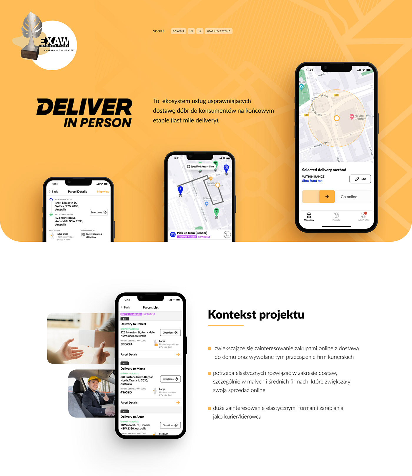 Logistics Mobile app Startup UI usability testing user experience ux