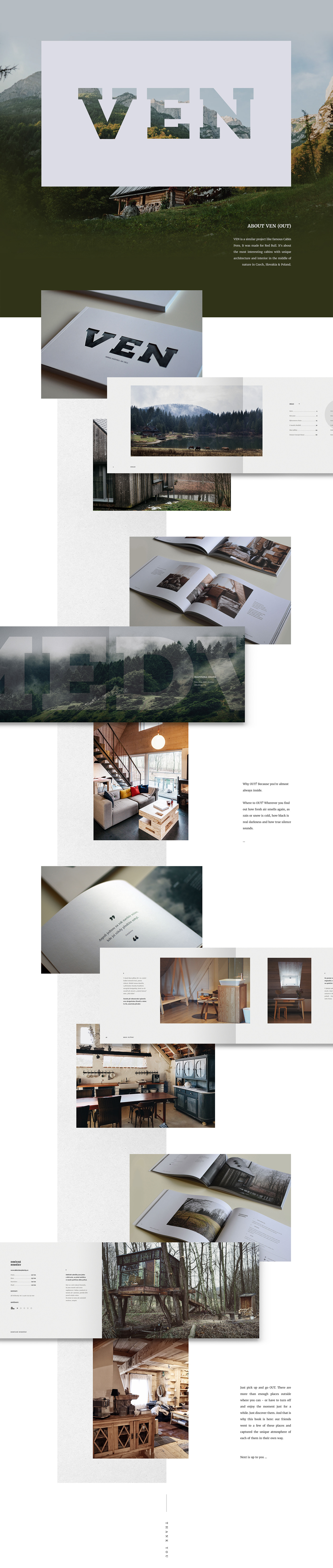 Nature book Red Bull art direction  graphic design  typography   Photography  print cabins Interior