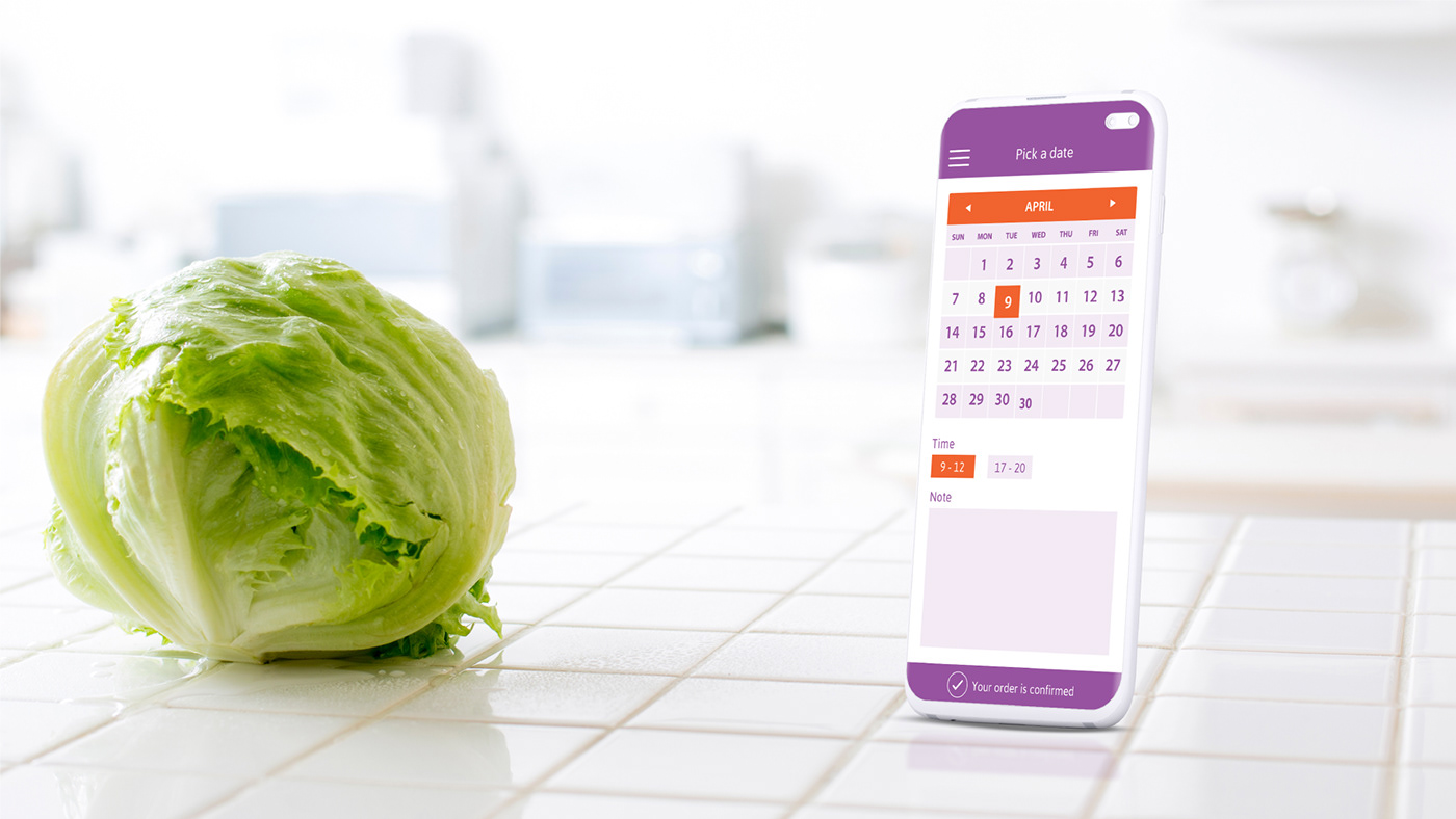 UI ux vegetables fruits android iphone apple fresh Mockup