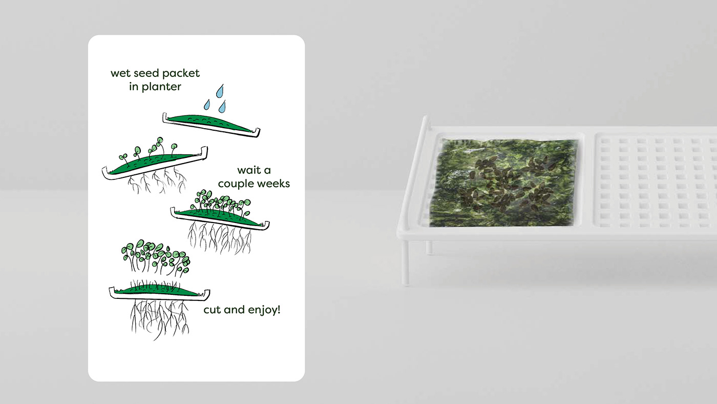 indoor microGREEN plants product design  system