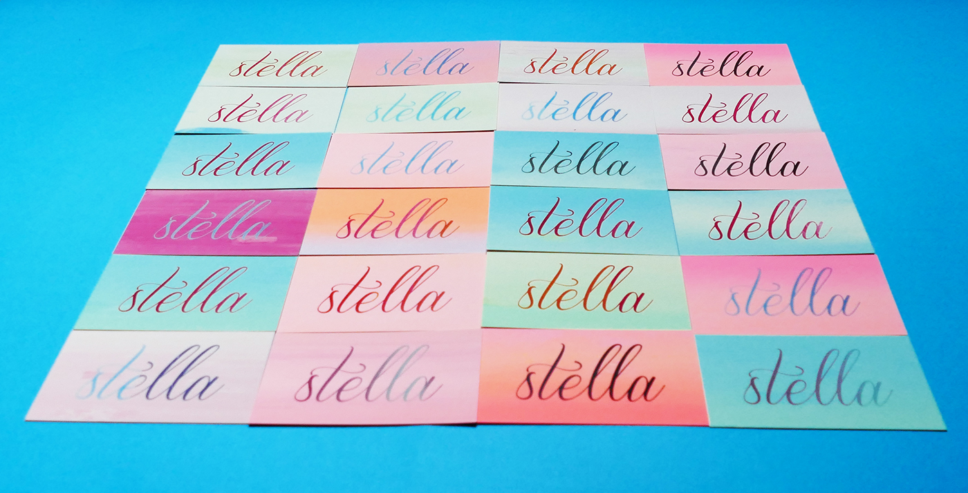Business Cards identity colors print design  screen print Calligraphy   gradient