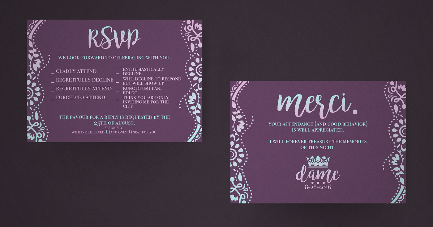 debut Invitation design kate rustia pattern dainty feminine Birthday card Mockup