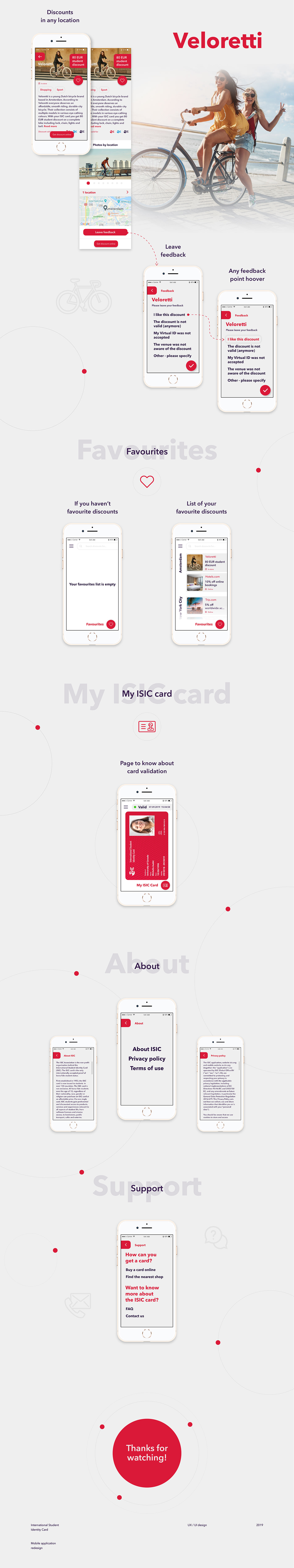 UI ux UX design ui design mobile app application student student card discounts