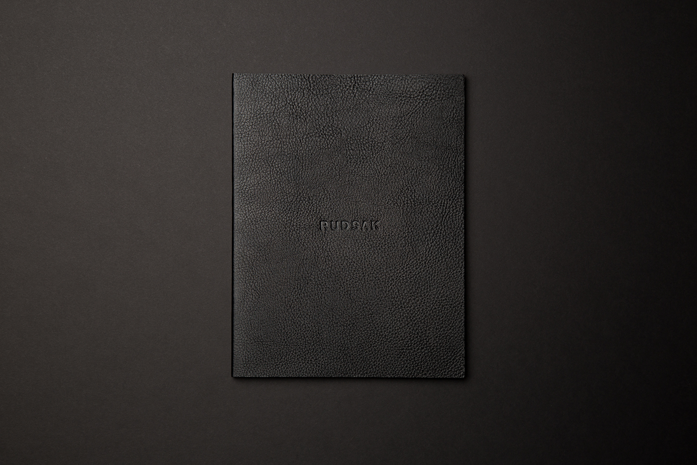 brand book rudsak vellum leather cover debossed
