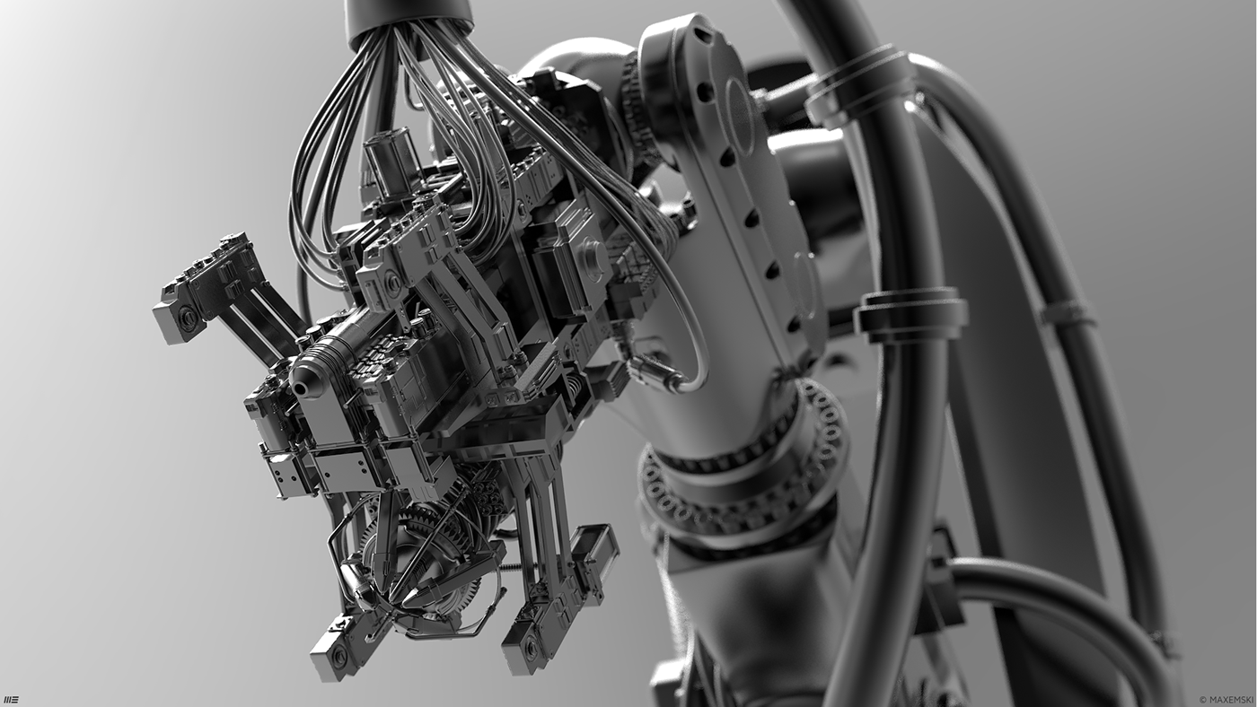 Maya Autodesk Scifi mech robot Kuka elysium
