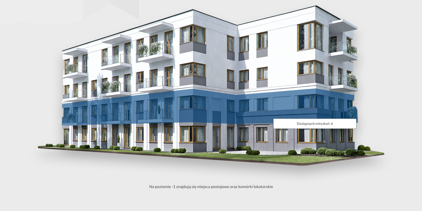 Web Design  apartments real estate blue onepage szaraq paralax Responsive minimalist architecture