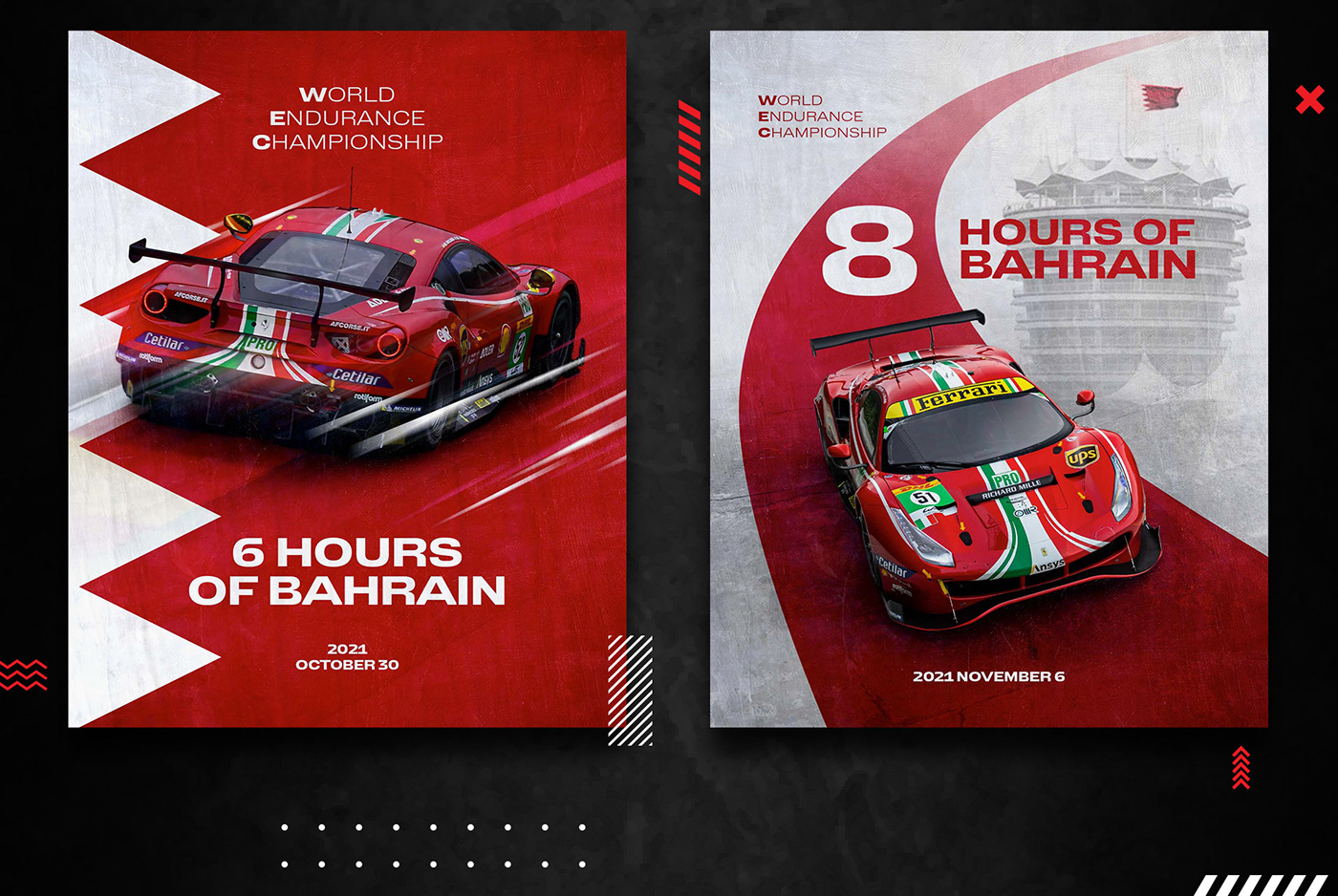 Advertising  ArtDirection crafting design FERRARI ferrariraces graphic races Motorsport wec