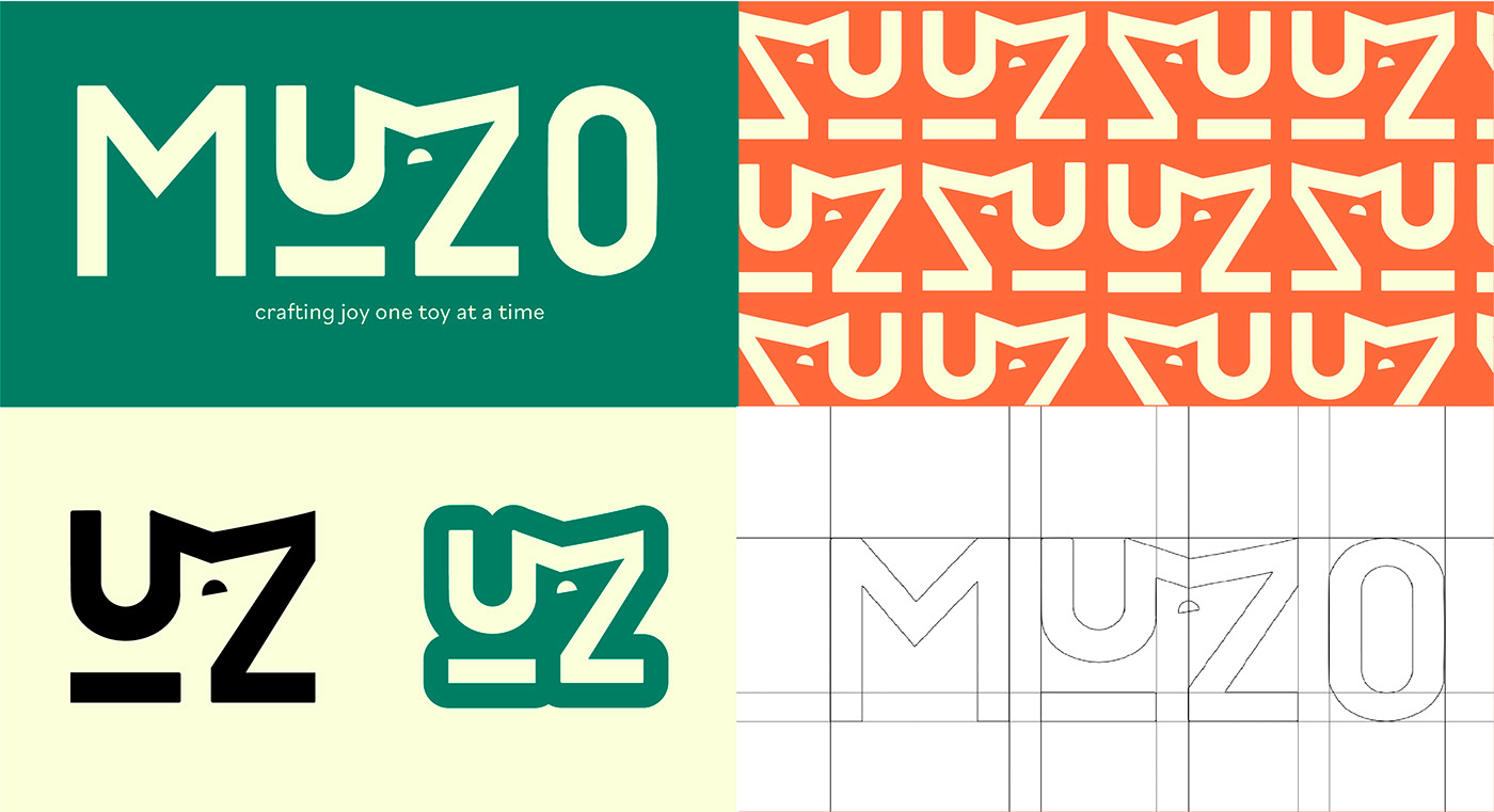brand identity branding  Brand Design Typographic Logo logo Pet fun logo colorful vector