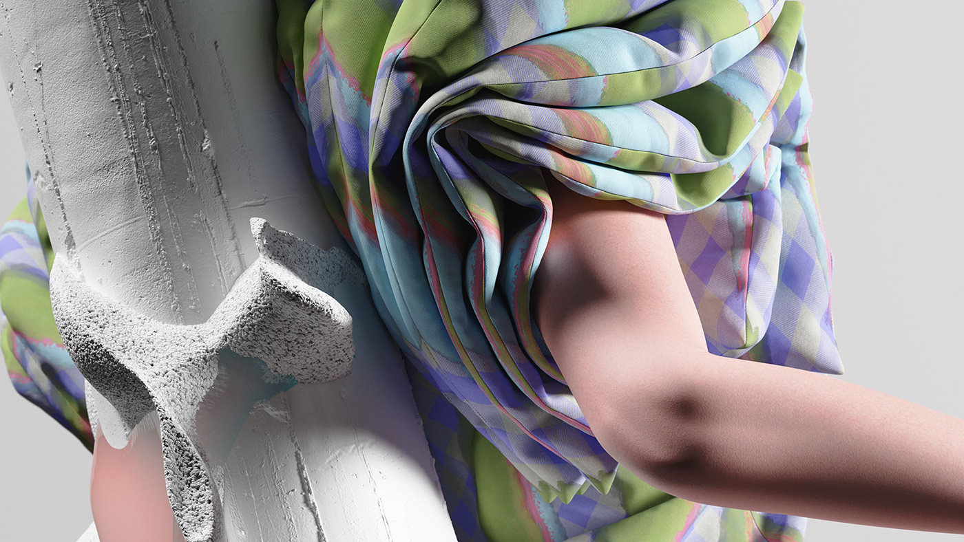 3D 3d design abstract contemporary digital design digital fashion future fashion motion graphics  Printed Textiles textile design 