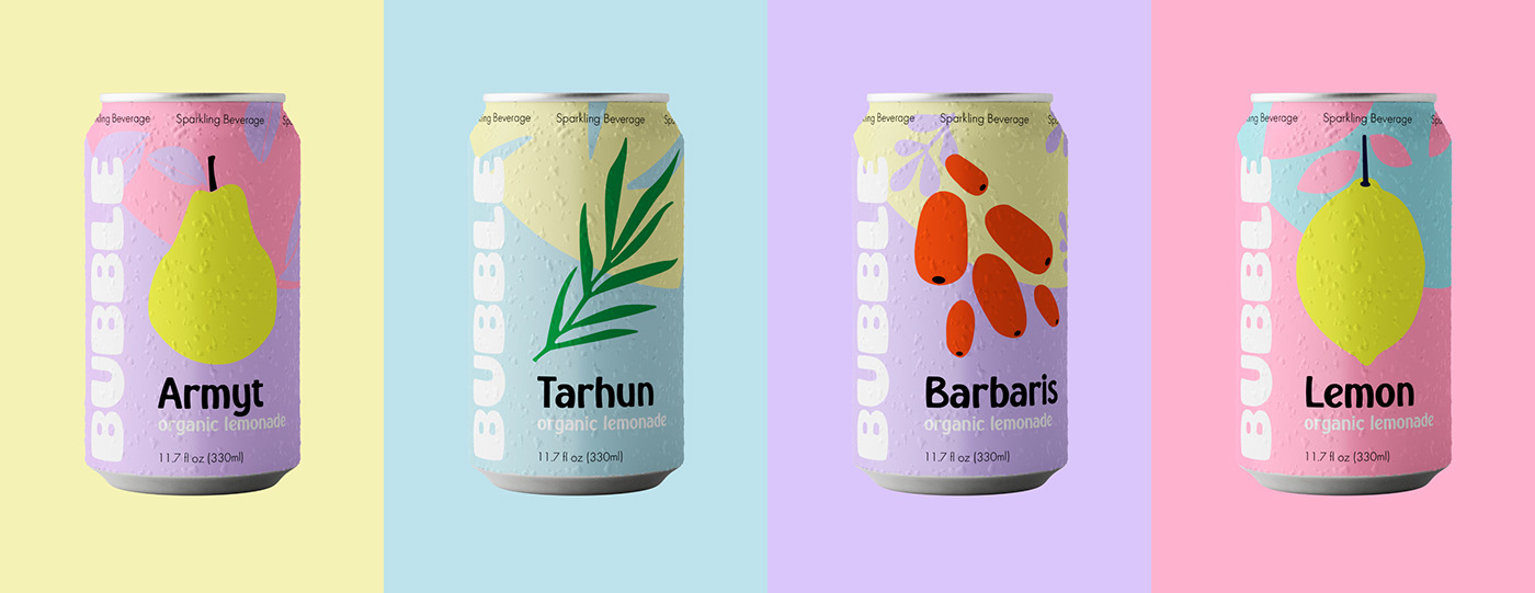 soft drink Packaging packaging design ILLUSTRATION  branding  drinks lemonade packaging illustration brand identity visual